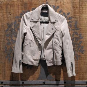 white All saints leather jacket US 0